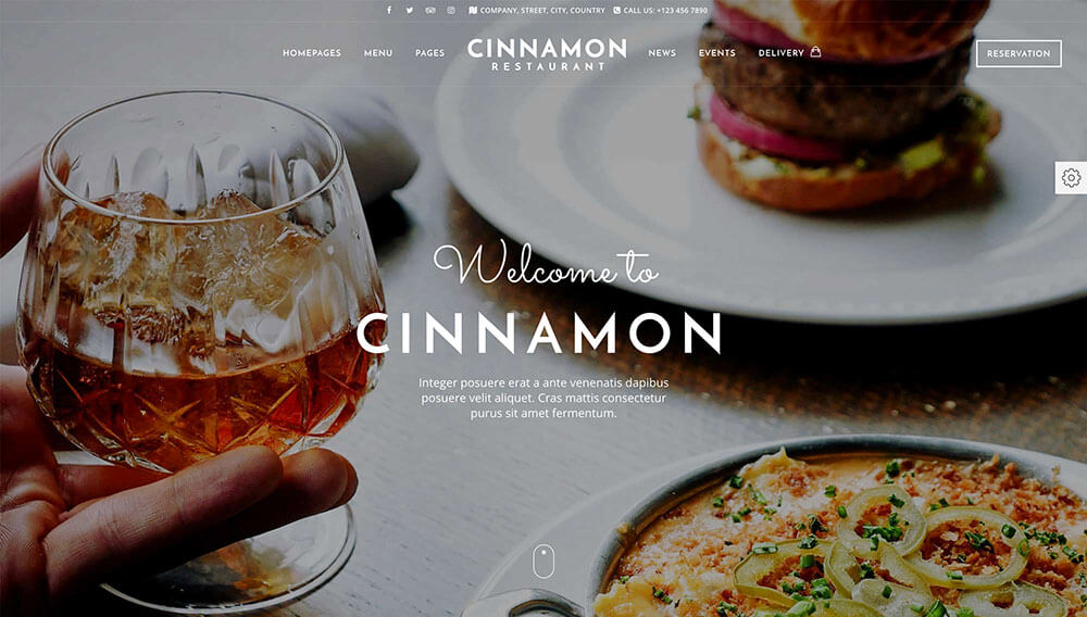Related Cinnamon Restaurant Theme for WordPress Review